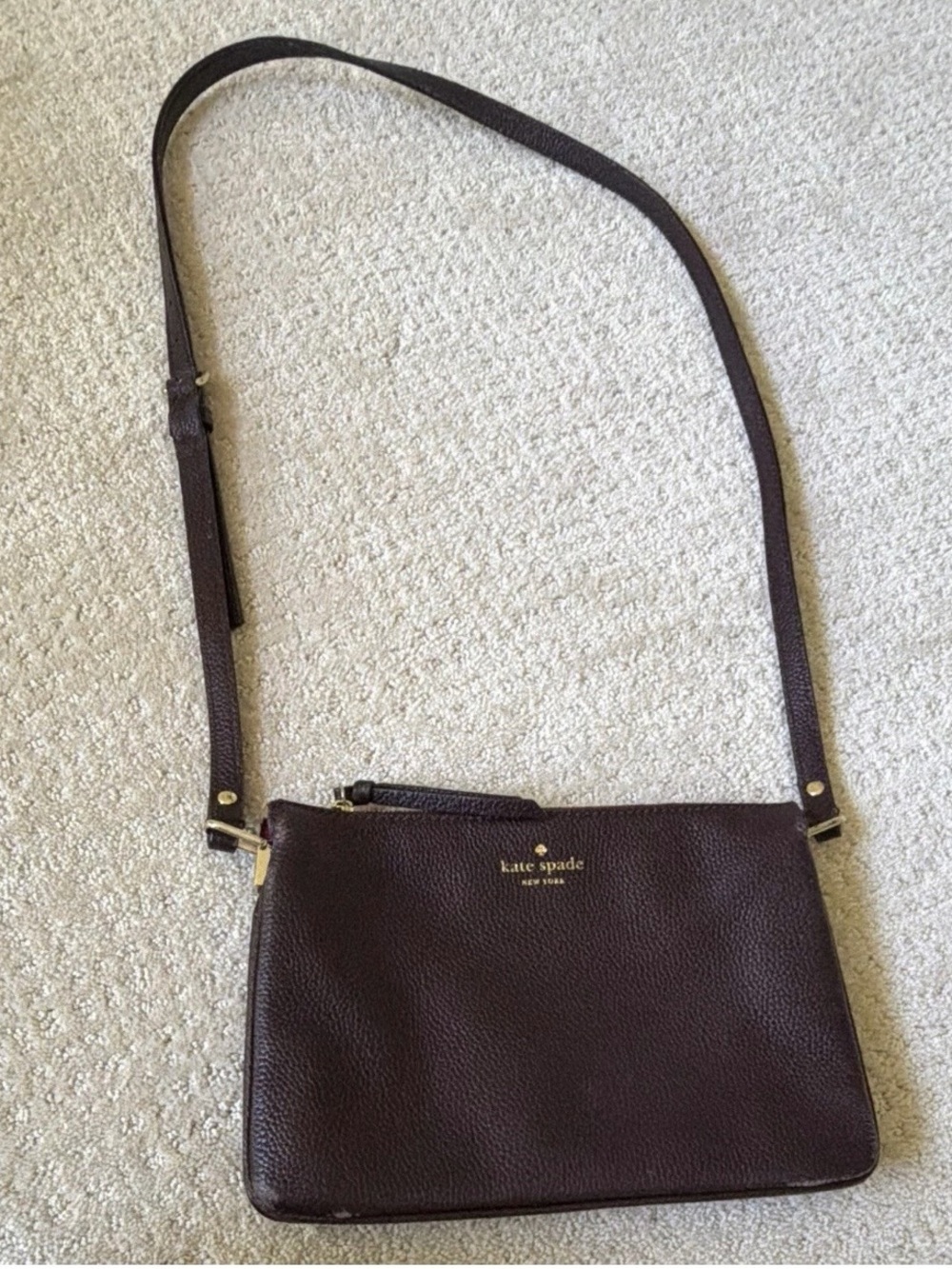 kate spade Maroon Leather Crossbody Bag